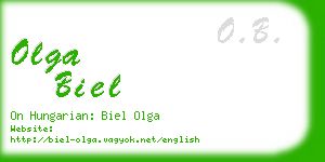 olga biel business card